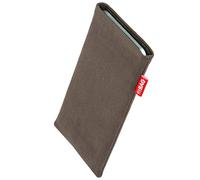 fitBAG Rock Taupe custom tailored sleeve for Boox Palma | Made in Germany | Fine suit fabric pouch case cover with MicroFibre lining for display cleaning