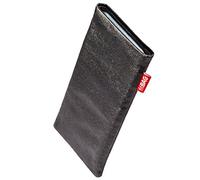 fitBAG Techno Black custom tailored sleeve for Vivo X Fold 6 | Made in Germany | Fine suit fabric pouch case cover with MicroFibre lining for display cleaning