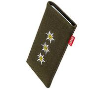 fitBAG Trachten Edelweiss custom tailored sleeve for Vivo X300 FE | Made in Germany | Fine fabric pouch case cover with MicroFibre lining for display cleaning