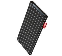 fitBAG Twist Black custom tailored sleeve for Samsung Galaxy S25 FE | Made in Germany | Fine suit fabric pouch case cover with MicroFibre lining for display cleaning