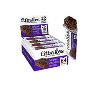 Fitbakes Diabetic Chocolate Keto Snacks - 64 Cal Mini Belgian Bars, 1 Net Carb, Low Sugar, 12x19g