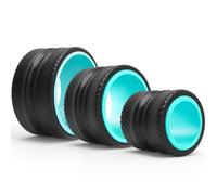 FitBeast Back Roller, 3-Piece Foam Roller Wheel - Targeted Back & Neck Pain Relief, Muscle Massage Yoga Wheel for Stretching