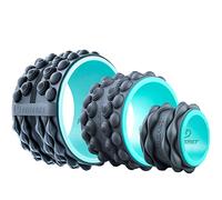 FitBeast Back Roller, Back Wheel Foam Roller - Targeted Muscle Roller for Deep Tissue Massage, Back Stretcher (6''+9''+12'', Blue)