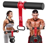 FitBeast Forearm Strengthener & Wrist Roller - Forearm Strength Trainer with Thickened Grip Handles & Adjustable Strap, Perfect for Forearm Exercising, Boosting Grip Strength, Muscle Building (Red)