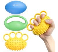 FitBeast Hand Exercise Ball Set-3 Pack Stress Balls for Adults, Grip Strength Trainer Set for Rehab, Stress Relief, Arthritis, Carpal Tunnel, Hand Strength & Flexibility