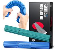 FitBeast Hand Exerciser Bars for Physical Therapy - Relieves Tendonitis Pain & Improve Grip Strength, Injury Recovery, Forearm (2 Piece Set - Green Blue)