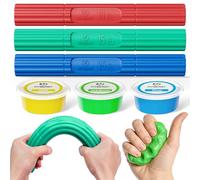 FitBeast Therapy Putty & Flex Bar Set, Hand Wrist Forearm Grip Strength Trainer for Physical Therapy Rehabilitation