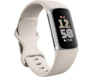 Fitbit by Google Charge 6 Activity Tracker Includes a 6 Month Premium Membership, 7 Days Battery Life, Google Wallet and Google Maps - Porcelain/Aluminium Silver