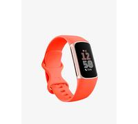 Fitbit Mens Fitbit Charge 6 Premium Fitness Tracker Coral/Champagne Gold