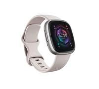 Fitbit Sense 2: Advanced Health and Fitness Smartwatch with Stress Management, ECG, SpO2, Continuous Heart Rate, GPS, Lunar White/Platinum, One Size (S & L Bands Included)