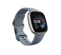 Fitbit Vers 4 Platinum Aluminium with Waterfall Blue Band Bluetooth Sm FB523SRAG