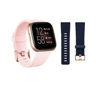 Fitbit Versa 2 Smartwatch Bundle with Small and Large Bands - Petal