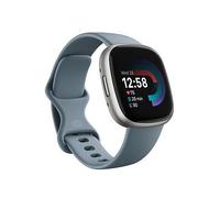 Fitbit Versa 4 Fitness Smartwatch - Built-In Gps, 6-Day Battery Life, Android &Amp; Ios Compatible - Waterfall Blue/Platinum Aluminium Black