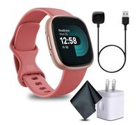 Fitbit Versa 4 Fitness Smartwatch with Daily Readiness for Men and Women with Cleaning Cloth and Charger (Pink Sand/Copper Rose)