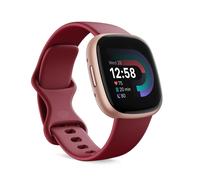 Fitbit Versa 4 Gold Dial Red Rubber Strap 40mm Smart Watch