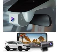 Fitcamx Dashcam Front Rear Compatible with Honda CR-V 2023-2026 Sport Touring EX EX-L Hybrid (Gen 6), OEM 2K, 1440P+1080P HD WiFi, Loop Recording, G-Sensor, WDR, Plug&Play, Gray 64GB Card