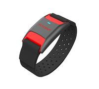 FITCENT Heart Rate Monitor Armband, Bluetooth ANT+ Optical Heart Rate Sensor Arm Band, Rechargeable Fitness Tracker for Peloton Strava Zwift Polar Beat DDP Yoga Wahoo Fitness Garmin Watch (Black)
