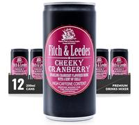 Fitch & Leedes Cheeky Cranberry Mixer for Spirits & Cocktails (12 x 200ml) - Perfect Pairing with Vodka, Rum, and Premium Gins, Ideal for Creating Sophisticated Drinks and Party Cocktails
