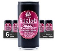 Fitch & Leedes Cheeky Cranberry Mixer for Spirits & Cocktails (6 x 200ml) - Perfect Pairing with Vodka, Rum, and Premium Gins, Ideal for Creating Sophisticated Drinks and Party Cocktails