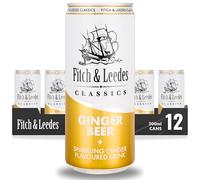 Fitch & Leedes Classic Ginger Beer Mixer for Spirits & Cocktails (12 x 300ml) - Ideal Companion for Rum, Brandy, and Flavoured Whiskeys, Perfect for Crafting Spicy Cocktails
