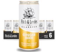 Fitch & Leedes Classic Ginger Beer Mixer for Spirits & Cocktails (6 x 300ml) - Ideal Companion for Rum, Brandy, and Flavoured Whiskeys, Perfect for Crafting Spicy Cocktails