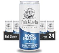 Fitch & Leedes Classic Rock Shandy Mixer for Spirits & Cocktails (24 x 300ml) - A New Take on the Timeless Bittersweet Mix of Soda, Lemonade, and Bitters
