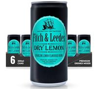 Fitch & Leedes Dry Lemon Mixer for Spirits & Cocktails (6 x 200ml) - Ideal for London Dry Gin, Vodka, and Spiced Rum, Offering a Refreshing Zest with a Hint of Tartness