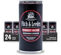 Fitch & Leedes Energy Mixer for Spirits & Cocktails (24 x 200ml) - The Ideal Partner for Energizing Your Favourite Spirits with Guarana