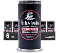Fitch & Leedes Energy Mixer for Spirits & Cocktails (6 x 200ml) - The Ideal Partner for Energizing Your Favourite Spirits with Guarana