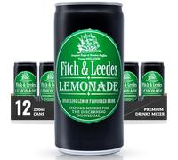 Fitch & Leedes Lemonade Mixer for Spirits & Cocktails (12 x 200ml) - Ideal for Whiskey, Rum, London Dry Gin, Vodka, and Spiced Rum, Adding a Subtle and Sophisticated Lemon Zing