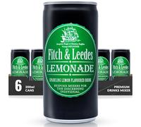 Fitch & Leedes Lemonade Mixer for Spirits & Cocktails (6 x 200ml) - Ideal for Whiskey, Rum, London Dry Gin, Vodka, and Spiced Rum, Adding a Subtle and Sophisticated Lemon Zing
