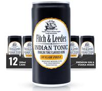 Fitch & Leedes Sugar-Free Indian Tonic - 12 x 200ml Mixer for Botanical Gins