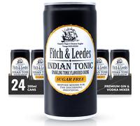 Fitch & Leedes Sugar-Free Indian Tonic - 24 x 200ml Mixer for Botanical Gins