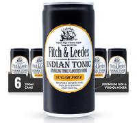 Fitch & Leedes Sugar-Free Indian Tonic - 6 x 200ml Mixer for Botanical Gins