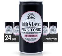 Fitch & Leedes Sugar-Free Pink Tonic - 24 x 200ml Rose & Cucumber Mixer