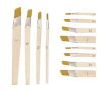 Fitch Paint Brush Set - 8pcs Small Paint Brushes (0.25” 0.5” 0.75” 1”) - Angled Cutting In Paint Brush for Edging, Skirting Boards, Radiators - Thin Paint Brushes for Gloss, Latex, and Decorating