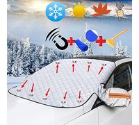 FITCXJX Car Windscreen Cover, Magnetic Snow Cover with Two Mirror Covers, Ultra Thick Protective Windshield Ice Frost UV Dust Water Resistant Fits Most of Cars in All Weather(183 x 116 cm)