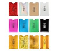 FitDA Colorful RFID Card Holder,12 Pcs RFID Blocking Sleeves Credit Card, Bank Card Protector,Card Protector Sleeves, Card Holder Identity Card Protectors Credit for Women Men