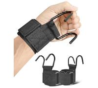 FitDA Weight Lifting Hooks (Pair) For Deadlifts, Pull Ups & Shrugs, 440 Lbs(200 kg) Capacity Wristband with Thick Padding，Heavy Duty Gym Workout Grips Straps for Women