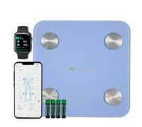 Fitdays Scale for Body Weight, Digital Bathroom Scale with Backlit LED Display, Highly Accurate & Measures Weight up to 400 lb/180kg, FG2317WB-BLUE