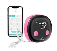 Fitdays Smart Body Tape Measure | Bluetooth Body Fat BMI Tool with LED HD Display & Auto-Retract | Fitness & Weight Loss Tracker for Waist/HIPS/Arms | Fitdays App Sync (Pink)