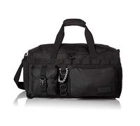 Fitdom Small Canvas Gym Bag with Shoe Compartment - Best for Training and Basketball, Black, 20" x 10" x 10", Duffle Bag with Handle and Shoulder Strap