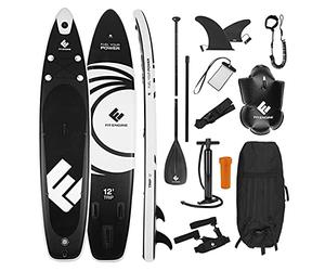 FitEngine SUP Allrounder 12 Inch - 365 cm Extensive Stand Up Paddle Board Set Including Dry Bag, Mobile Phone Case etc. Drop-Stitch Quality from the German SUP Brand