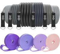 Fitense 6Pcs Resistance Bands 270lbs & 4PCS Pull Up Bands 5-80lbs, Exercise Bands with Handles/Door Anchor/Ankle Straps/Bag/Poster for Men, Heavy Resistance Bands for Working Out at Home