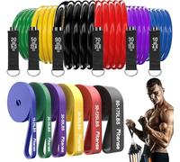 Fitense 6Pcs Resistance Bands, Workout Bands 270lbs & Pull Up Bands 15-170 LBS, Exercise Bands with Handles/Door Anchor/Ankle Straps/Bag/Poster for Men, Heavy Resistance Bands for Working Out at Home