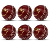 FITEX Cricket Ball Leather Practice Ball 156g Hand Stitched Training Ball for Batting, Bowling & Fielding Practice, Indoor & Outdoor Cricket Ball