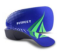 FitFeet High Arch Support Insoles，3/4 Length Orthotic Foot Inserts for Flat Feet Over-Pronation Plantar Fasciitis Heel Pain Relief Shoe Insoles for Men and Women Running Sports, S Blue&Black