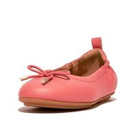 FitFlop Allegro Bow Leather Ballerinas, Rosy Coral, 8