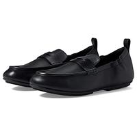 FitFlop Allegro Leather Penny Loafers, All Black, 6 UK