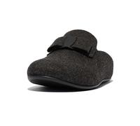 FitFlop Black Chrissie Ii Haus Bow Felt iQushionTM Slippers Natural